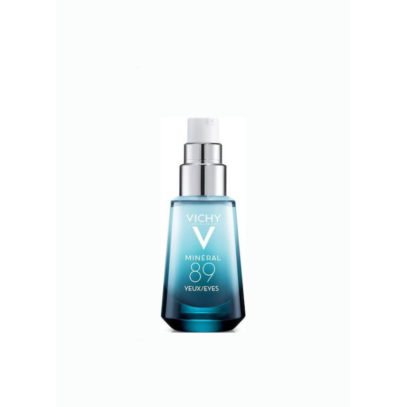 Vichy Mineral 89 24ωρη Κρέμα Ματιών με Υαλουρονικό Οξύ για Ενυδάτωση, Μαύρους Κύκλους & Σακούλες 15ml