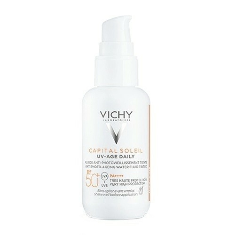 Vichy Capital Soleil UV-Age Daily Tinted Light Αντηλιακή Κρέμα Προσώπου SPF50 με Χρώμα 40ml