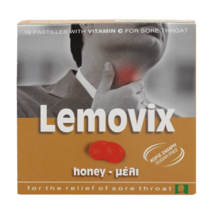 Παστίλιες Lemovix με βιταμίνη C και γεύση μέλι