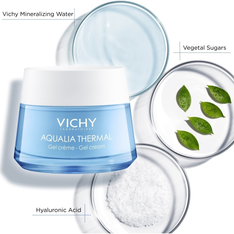 Vichy Aqualia Thermal 24ωρο Ενυδατικό Gel-Κρέμα Προσώπου με Υαλουρονικό Οξύ για Μικτές Επιδερμίδες 50ml - Image 2