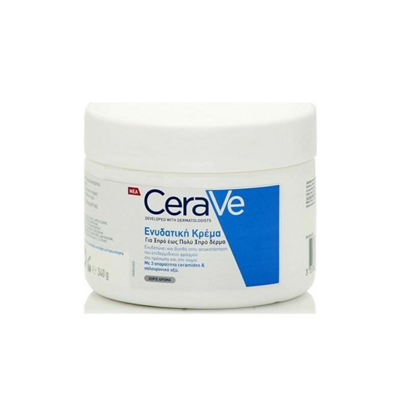 CeraVe Moisturising Ενυδατική Κρέμα Σώματος με Υαλουρονικό Οξύ για Ξηρές Επιδερμίδες 340ml