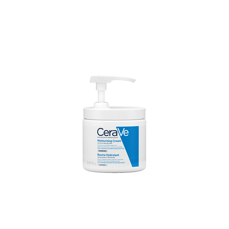 CeraVe Moisturising Pump Ενυδατική Κρέμα Σώματος με Υαλουρονικό Οξύ για Ξηρές Επιδερμίδες 454gr
