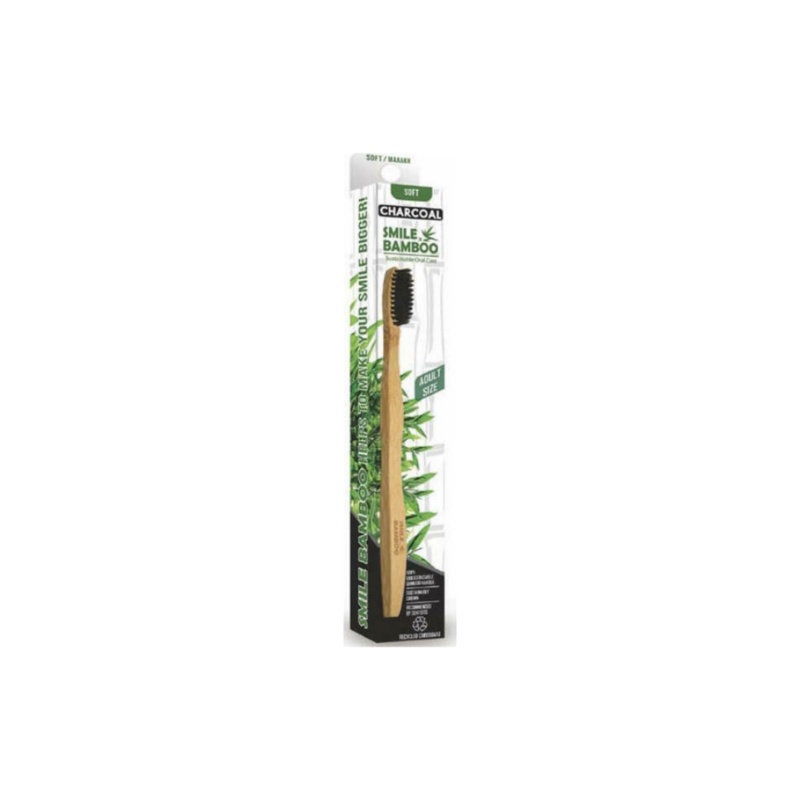 Smile Bamboo Οδοντόβουρτσα Ενηλίκων Μαύρη Soft