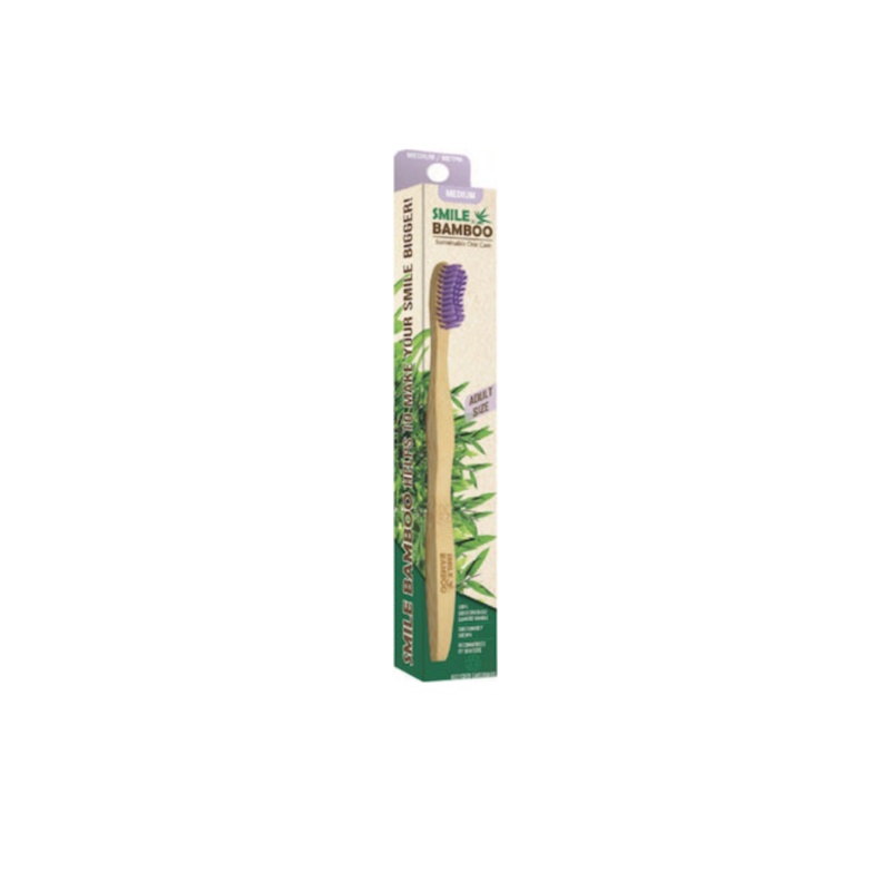 Smile Bamboo Οδοντόβουρτσα Ενηλίκων Μωβ Medium