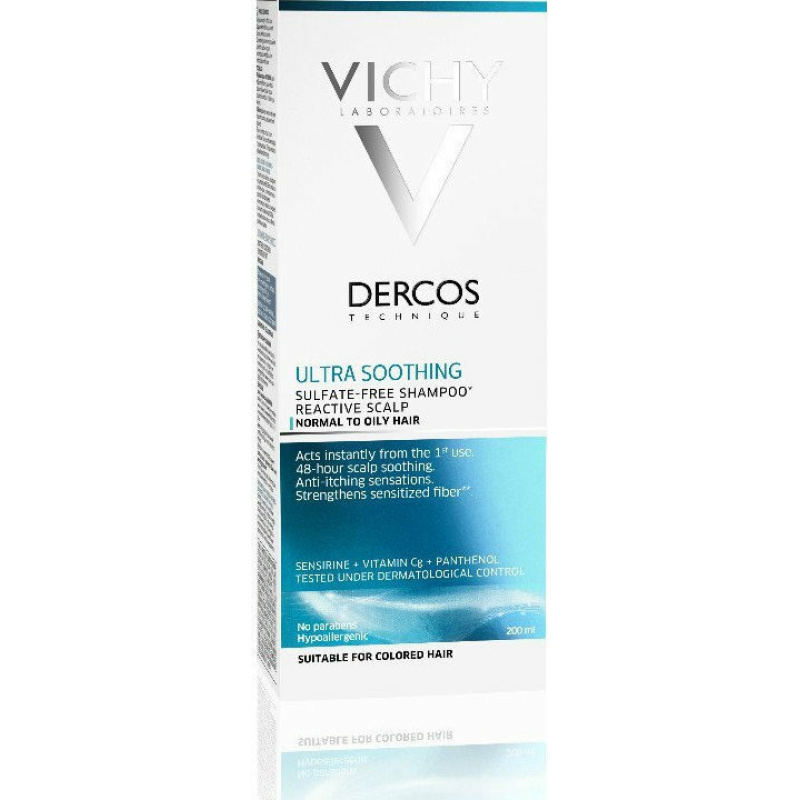 Vichy Dercos Ultra Soothing Σαμπουάν Γενικής Χρήσης για Λιπαρά Μαλλιά 200ml - Image 2