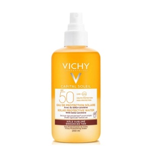 Vichy Capital Soleil Solar Protective Water Αδιάβροχη Αντηλιακή Λοσιόν για το Σώμα SPF50 σε Spray 200ml