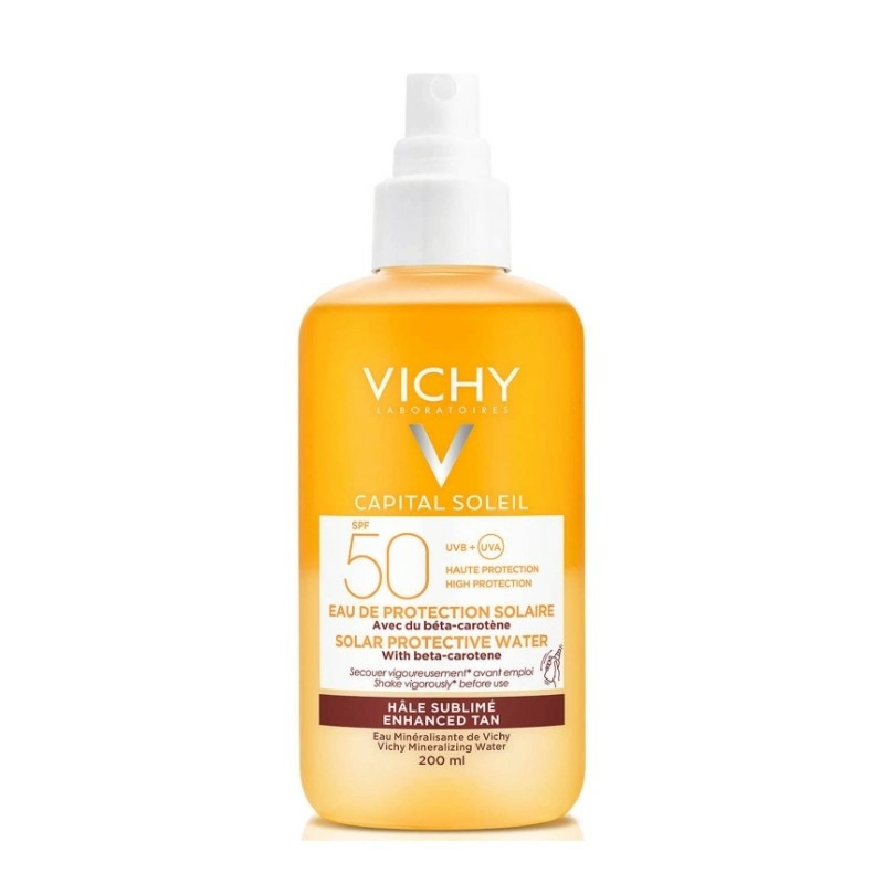 Vichy Capital Soleil Solar Protective Water Αδιάβροχη Αντηλιακή Λοσιόν για το Σώμα SPF50 σε Spray 200ml