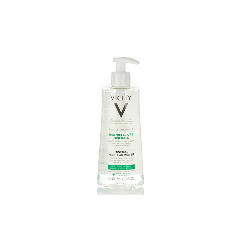 Vichy Micellar Water Ντεμακιγιάζ Purete Thermale Mineral για Λιπαρές Επιδερμίδες 400ml