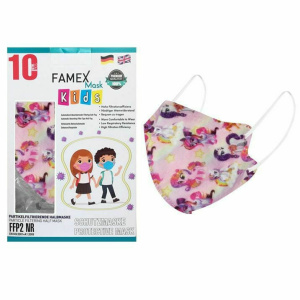 Famex Kids FFP2 NR Particle Filtering Half Mask Unicorn 10τμχ