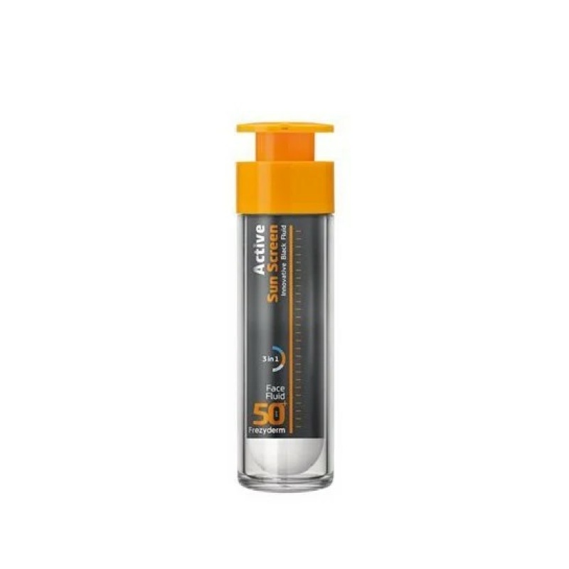 Frezyderm Active Sun Screen Fluid Spf50+ Αντηλιακή Κρέμα Προσώπου 3 σε 1, 50ml