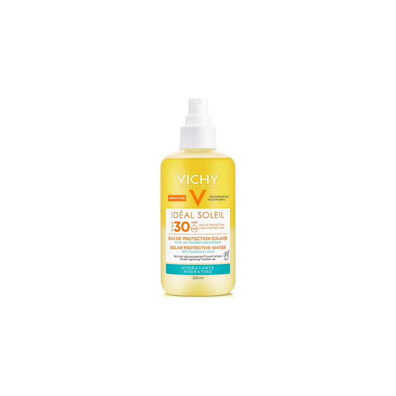 Vichy Solar Protective Water Αδιάβροχη Αντηλιακή Λοσιόν για το Σώμα SPF30 σε Spray 200ml