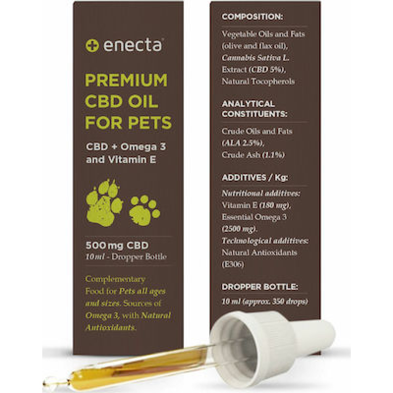Enecta Premium CBD Oil για κατοικίδια 500mg ,10ml - Image 2