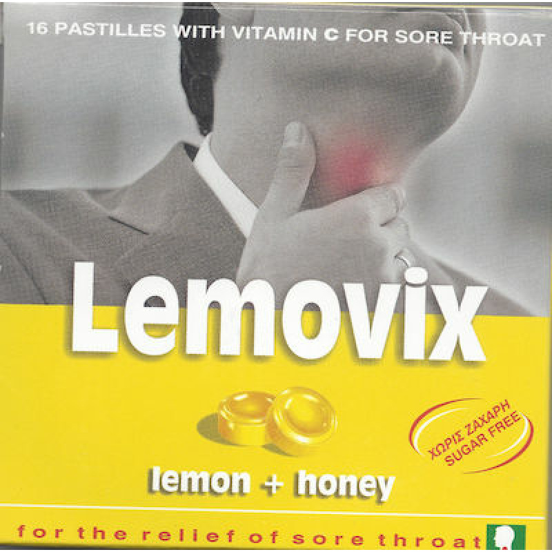 Lemovix  Παστίλιες με Λεμόνι & Μέλι,16τμχ