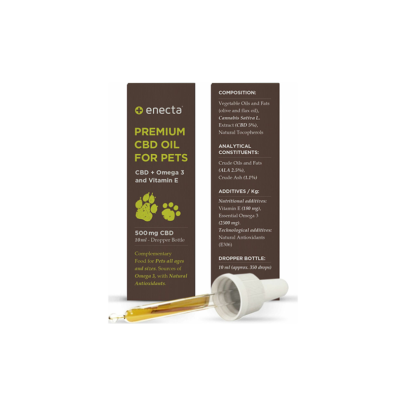 Enecta Premium CBD Oil για κατοικίδια 500mg ,10ml