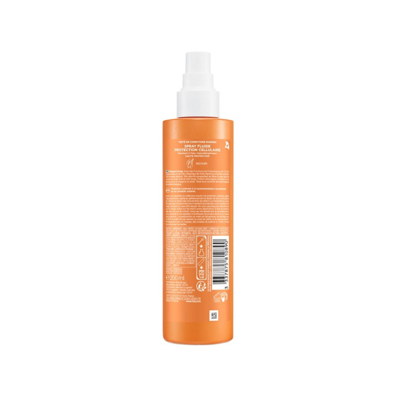 Vichy Capital Soleil Cell Protect Water Fluid Spray-Αντηλιακό Γαλάκτωμα για Πρόσωπο και Σώμα SPF50+, 200ml - Image 2