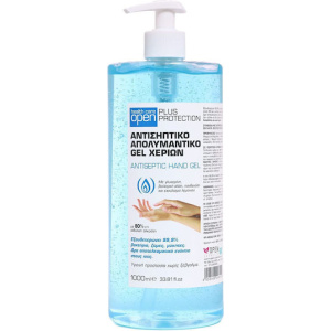 Αντισηπτικό Gel Χεριών με 80% Αλκοόλη 1lt Open Cosmetics