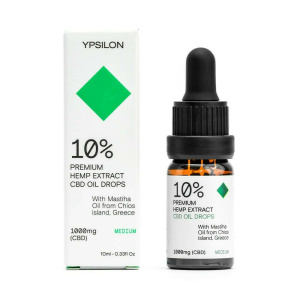 Ypsilon Premium Extract Έλαιο Κάνναβης σε Σταγόνες 1000mg Medium με 10% CBD 10ml