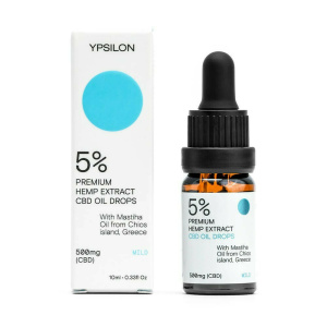 Ypsilon Premium Extract Έλαιο Κάνναβης σε Σταγόνες 500mg Mild με 5% CBD 10ml