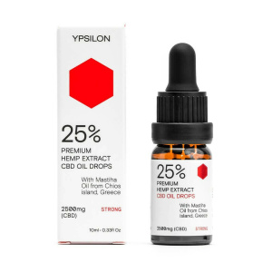 Ypsilon Premium CBD oil 25% σε Σταγόνες 2500mg Strong, 10ml