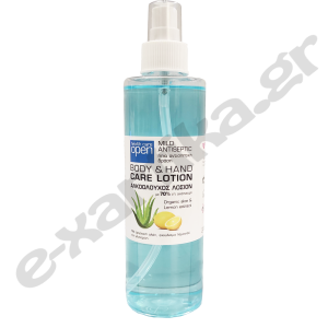 OPEN MILD BODY & HAND ANTISEPTIC LOTION ΑΛΚΟΟΛΟΥΧΟΣ ΛΟΣΙΟΝ ΣΕ ΣΠΡΕΙ 70% 245ml