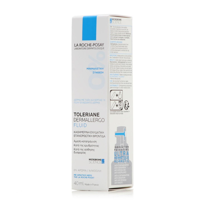 La Roche Posay Toleriane Dermallergo Fluide Cream Λεπτόρρευστη Κρέμα Προσώπου για Αλλεργικό Δέρμα, 40ml - Image 4