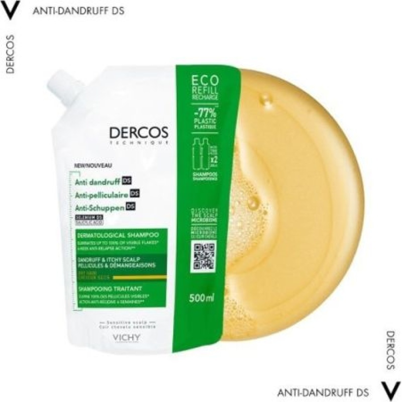Vichy Dercos Anti Dandruff Σαμπουάν κατά της Πιτυρίδας για Ξηρά Μαλλιά 500ml REFILL ΣΥΣΚΕΥΑΣΙΑ - Image 2