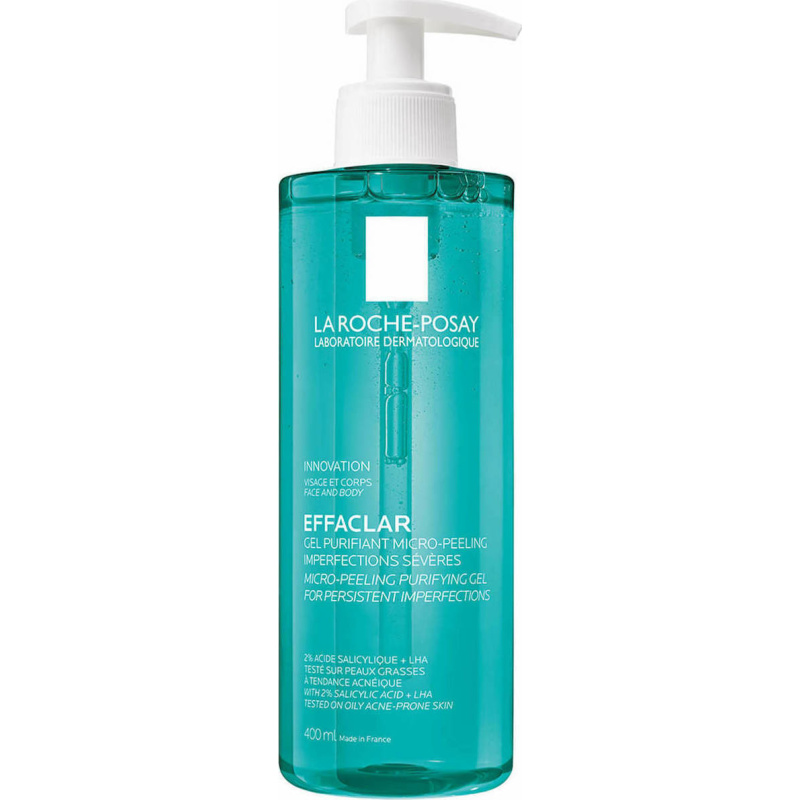 La Roche Posay Gel Καθαρισμού Effaclar Face And Body Micro-Peeling Purifying Wash για Λιπαρές Επιδερμίδες 400ml