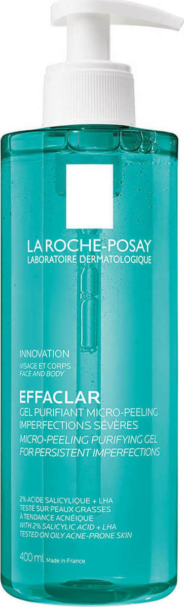 La Roche Posay Gel Καθαρισμού Effaclar Face And Body Micro-Peeling Purifying Wash για Λιπαρές Επιδερμίδες 400ml