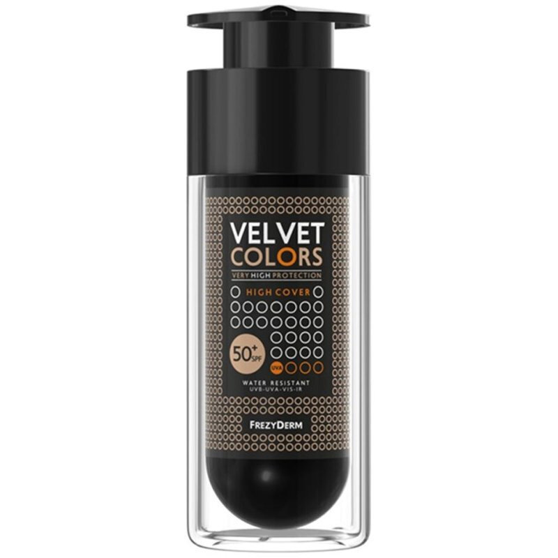 FREZYDERM Velvet Colors High Cover SPF50+, Ματ Καλυπτικό Foundation - 30ml