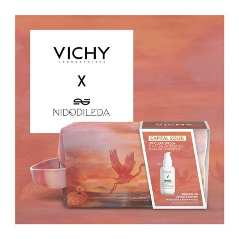 Vichy Uv Clear Summer Pouch Λεπτόρευστο Αντηλιακό Κατά Των Ατελειών 40ml Spf50+ & ΔΩΡΟ Vichy Mineral 89 Moisture 72h Boosting Cream 15ml - Image 2