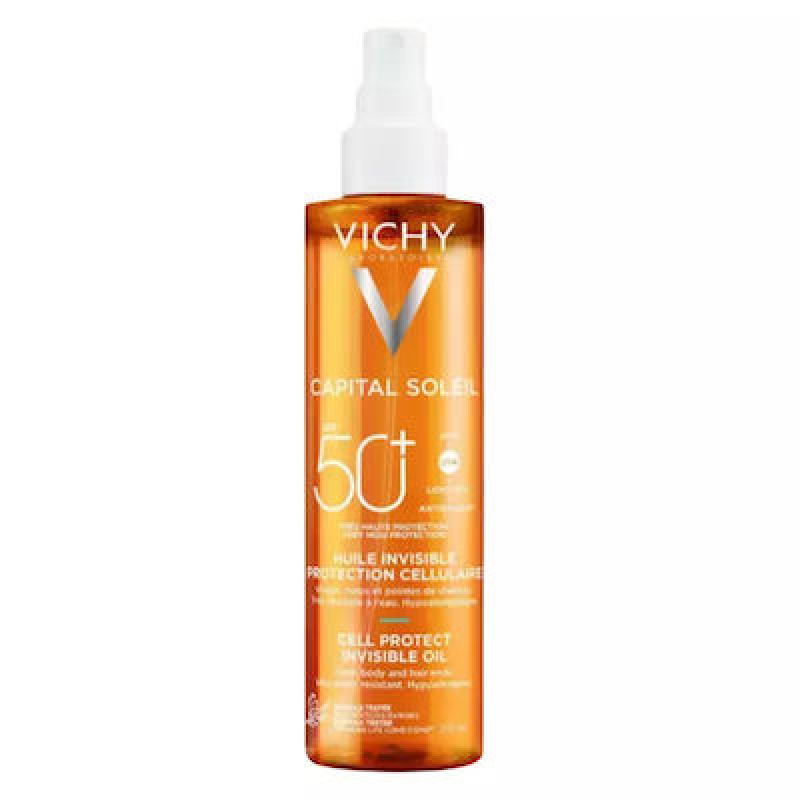 Vichy Capital Soleil Cell Protect Invisible Αδιάβροχο Αντηλιακό Λάδι Προσώπου και Σώματος SPF50 σε Spray 200ml