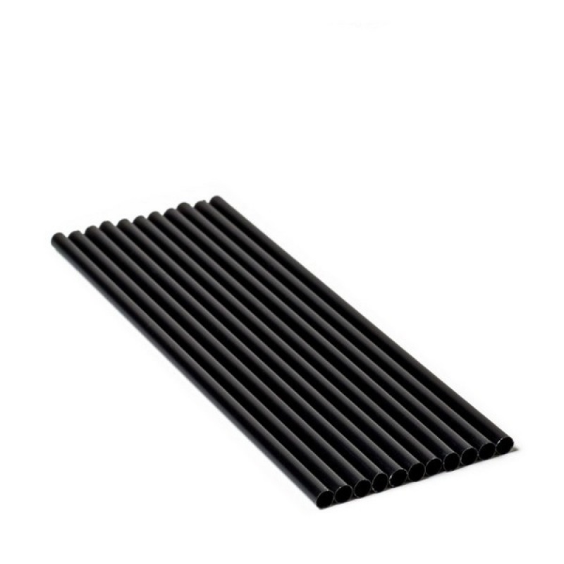 Καλαμάκια frappe μαύρα reusable 1000τμχ 240x5mm - Image 2