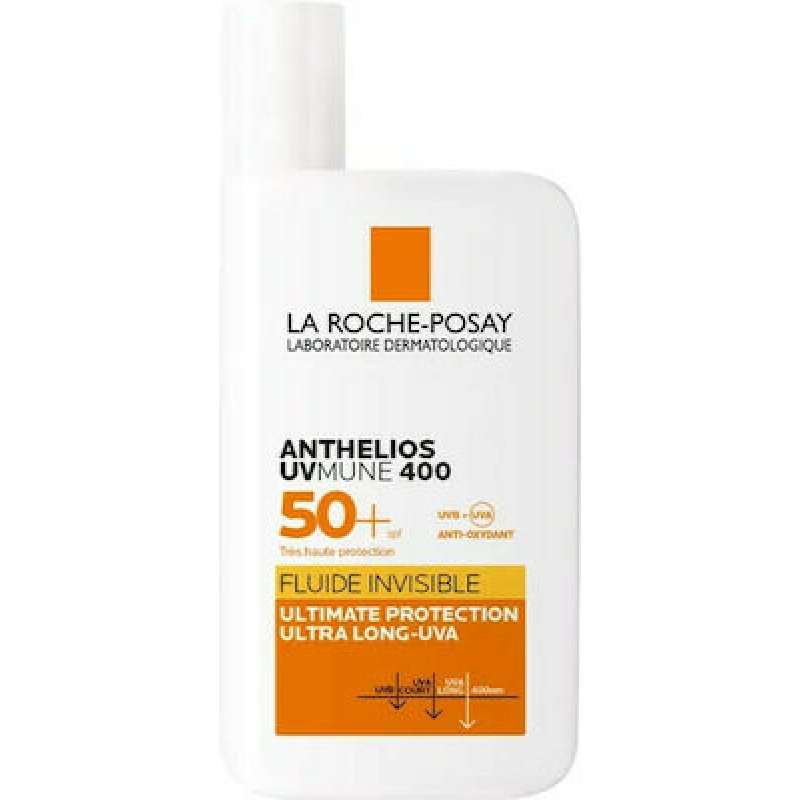 Anthelios Uvmune 400 SPF50+ Invisible Fluid Αντηλιακό Προσώπου με Άρωμα, 50ml