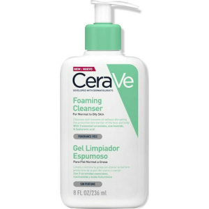 CeraVe Foaming Cleanser Gel, Αφρίζον Gel Καθαρισμού για Πρόσωπο και Σώμα με Υαλουρονικό Οξύ, Ceramides και Νιασιναμίδη 236ml