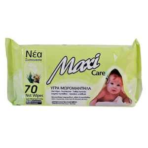 Maxi Μωρομάντηλα με Χαμομήλι & Aloe Vera 70τμχ