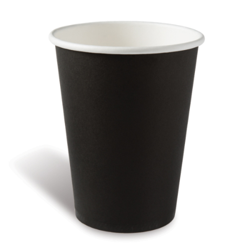 Χάρτινο Ποτήρι Μαύρο SW 12 Oz, Practic