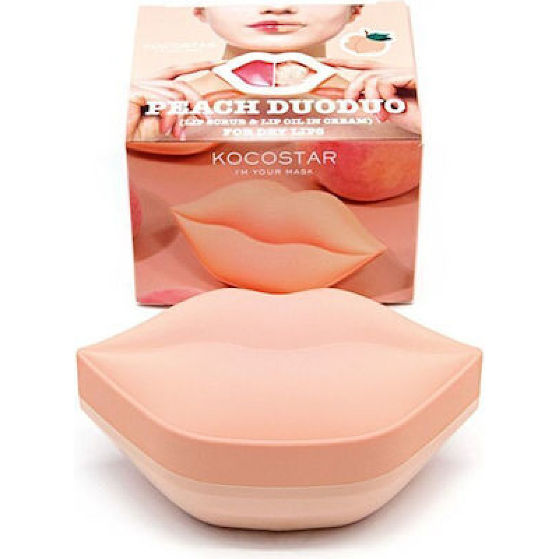 Kocostar Scrub & λάδι χειλιών Peach Duoduo, 43 g