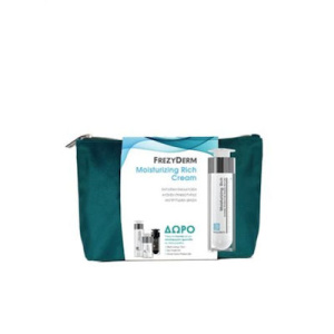 Frezyderm Promo Set Νεσεσέρ με Moisturizing Rich Cream 45+ ενυδατική κρέμα προσώπου για ξηρό δέρμα 50ml, Neck Contour 15ml, Eye Cream 5ml & Velvet Colors Medium 2ml