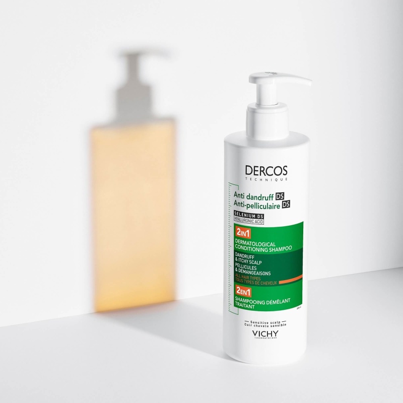 Vichy Dercos Anti Dandruff DS Σαμπουάν & Conditioner για Ευαίσθητο Τριχωτό κατά της Πιτυρίδας & της Ξηροδερμίας 390ml - Image 2