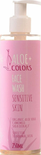 Aloe Colors Gel Καθαρισμού Face για Ευαίσθητες Επιδερμίδες 250ml