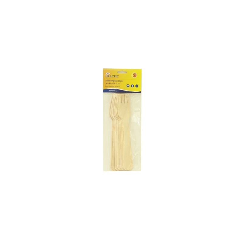 PRACTIC ΞΥΛΙΝΟ ΠΙΡΟΥΝΙ 16CM 8 ΤΕΜΑΧΙΑ 4-28147