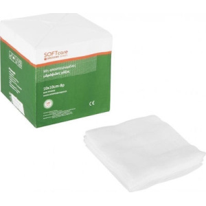 Μη Αποστειρωμένες Γάζες Soft Care 8ply 10x10cm, 100τμχ