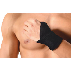 Anatomic Line 5071 Ελαστικό Περικάρπιο με Αντίχειρα & Δέσιμο σε Μαύρο Χρώμα