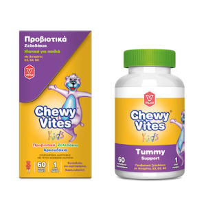 Chewy Vites Kids Tummy Support Προβιοτικά, 60 Ζελεδάκια