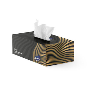 Maxi 130 Χαρτομάντηλα Κουτί Μαύρο Χρυσό