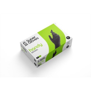 Γάντια μιας χρήσης Νιτριλίου μάυρο Handy 100τμχ gmt