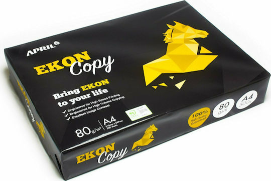 April Ekon Copy Χαρτί Εκτύπωσης A4 80gr/m² 500 φύλλα