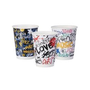 Χάρτινα Ποτήρια DW 12oz, Graffiti,25 τμχ, Q530014GM