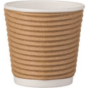 χαρτινο ποτήρι 4οζ ,25τμχ,κραφτ