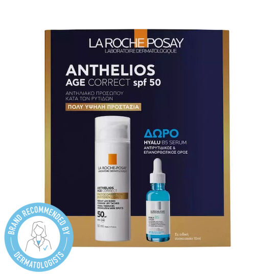 La Roche Posay Anthelios Age Correct Σετ με Αντηλιακό Προσώπου & Serum SPF50 2τμχ